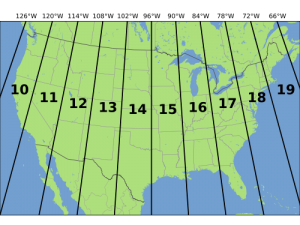 UTM america map