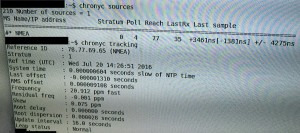 Chrony commands when using GPS.