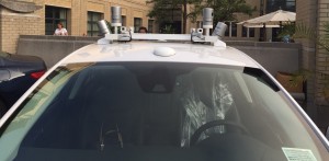 front sensors of self driving ford car
