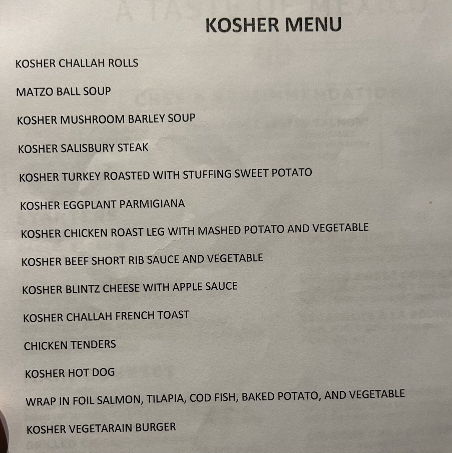 Royal Caribbean Kosher Menu - Robots For Roboticists